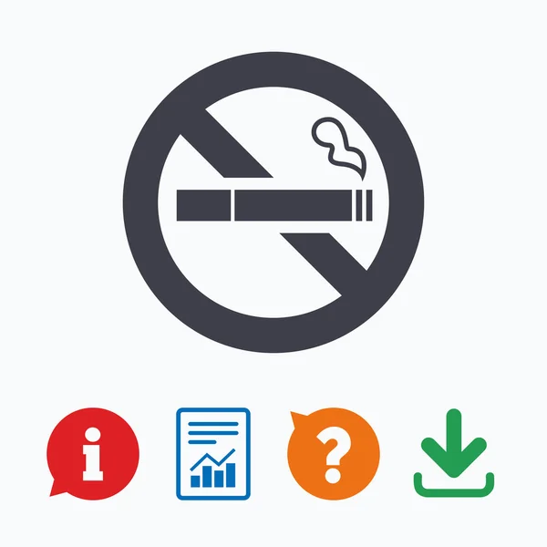 No Smoking sign icon. — Stock Vector