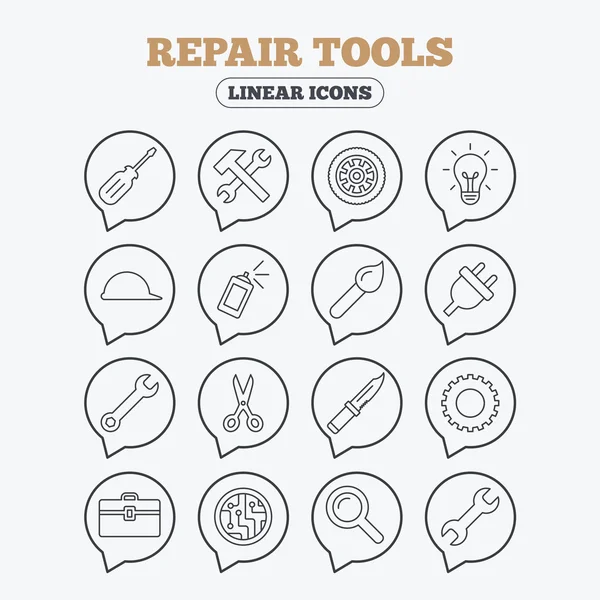 Outils REPARER icônes . — Image vectorielle