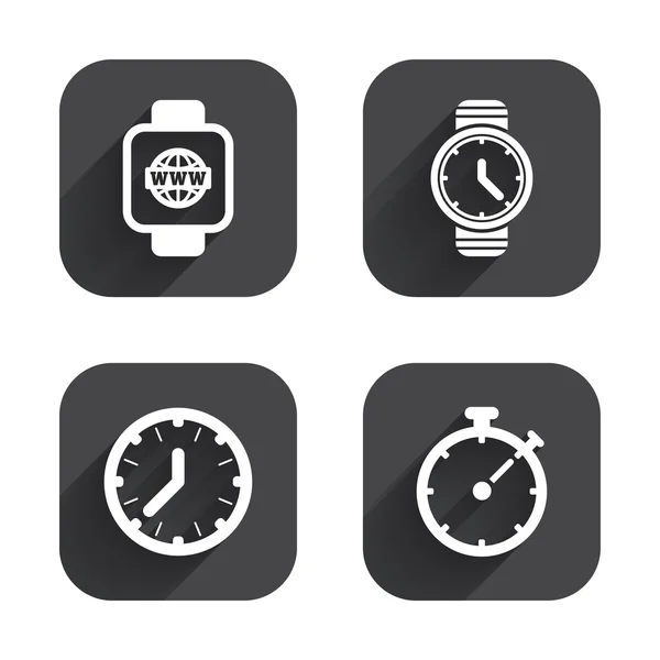 Smart watch. Mechanical clock time — Stock Vector