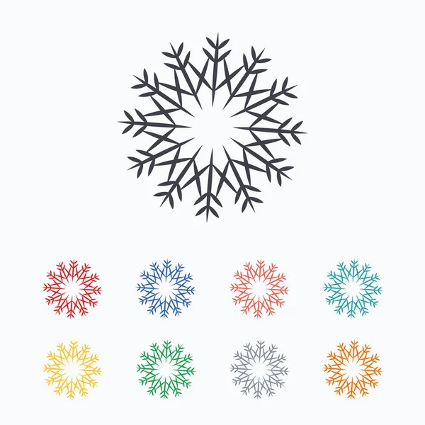 Snowflake artistic signs — Stock Vector