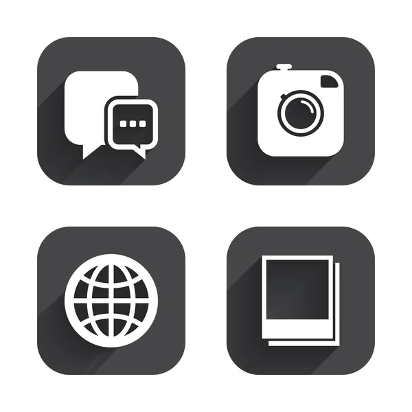 Iconen van sociale media. — Stockvector