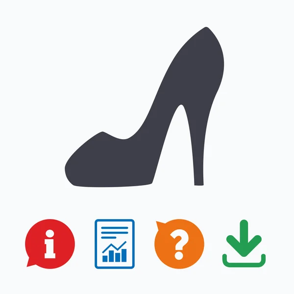 Vrouwen schoen teken pictogram. — Stockvector