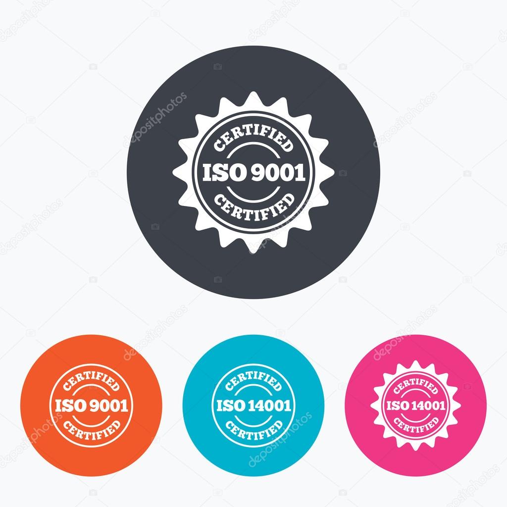 ISO 9001 and 14001 certified icons