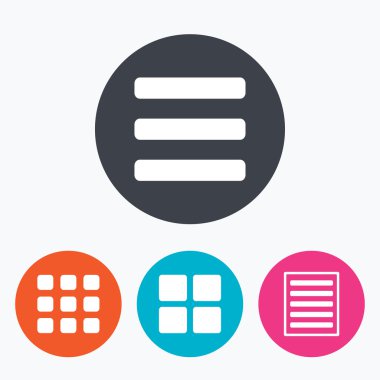 liste menü simgeleri.