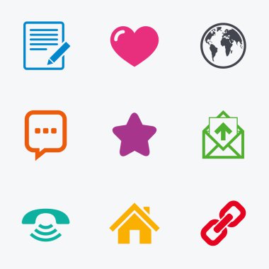 Posta, kişi simgeler. İletişim işaretleri.