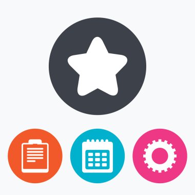 Takvim ve yıldız işaretleri.