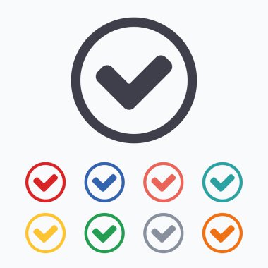 Onay işareti işareti simgeleri