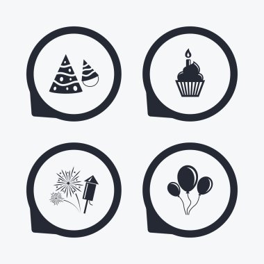 Birthday party. Cake, balloon