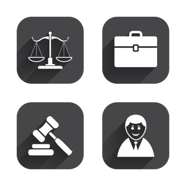 Adalet simgesinin ölçekler.