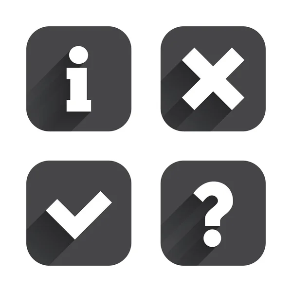 Information icons. Question FAQ symbol. — Stock Vector