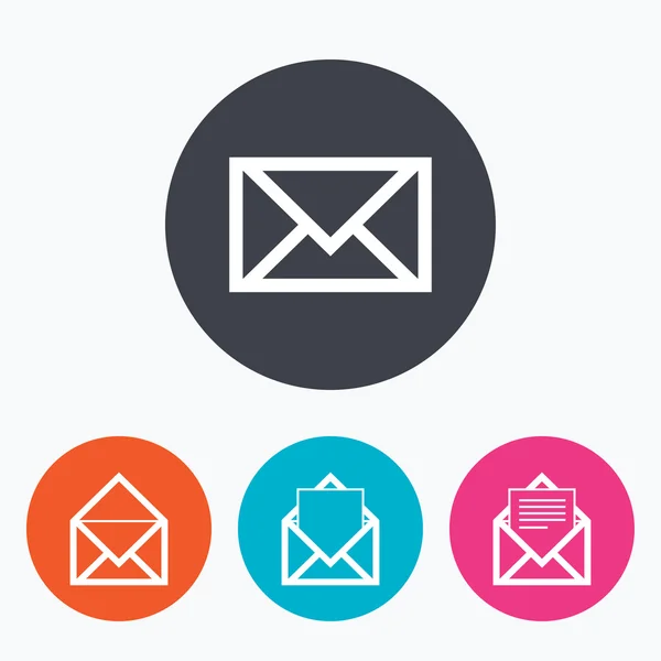 Icônes enveloppe de courrier . — Image vectorielle