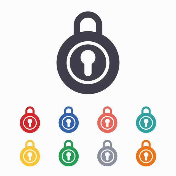 Lock teken pictogrammen — Stockvector