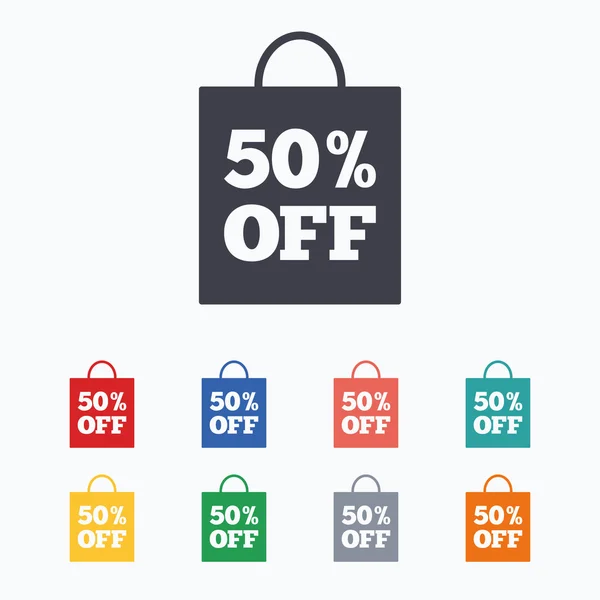 50 percent sale bag — Stock Vector