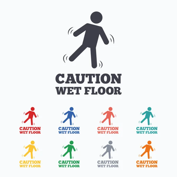 Vorsicht nasser Fußboden — Stockvektor