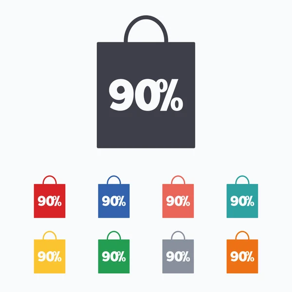 90 percent sale bag — Stock Vector