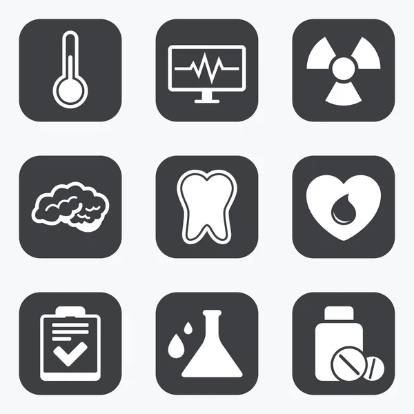 Medicina, saúde médica e ícones de diagnóstico . —  Vetores de Stock