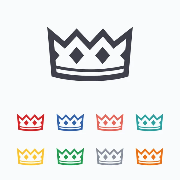 Crown sign icons — Stock Vector