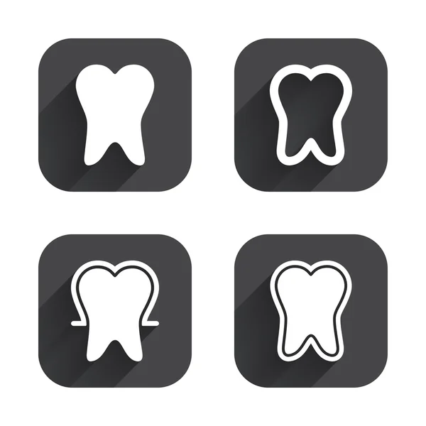 Tooth enamel protection icons — Stock Vector