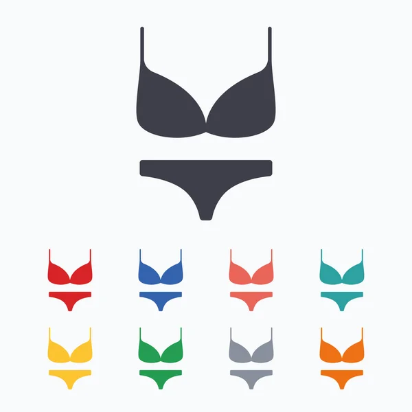 Donne reggiseno e mutandine icone — Vettoriale Stock