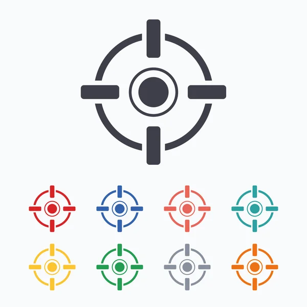 Icônes signe Crosshair — Image vectorielle