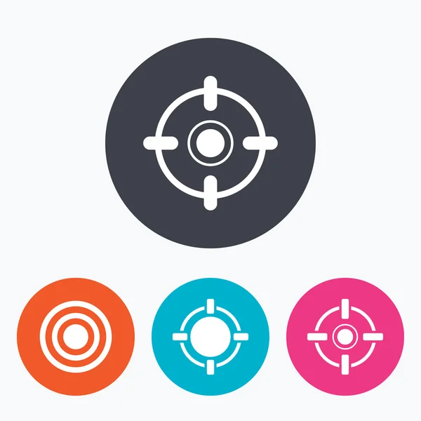 Crosshair icons. Target aim signs — Stock Vector