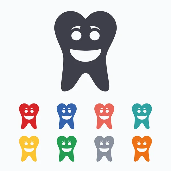 Зубні знаки щасливого обличчя — стоковий вектор