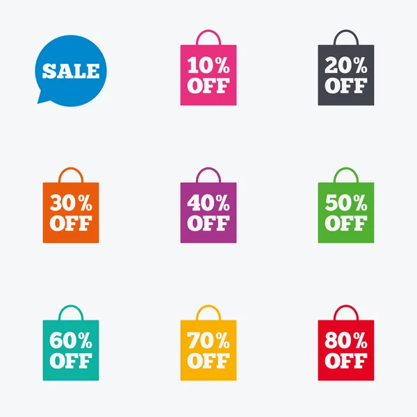 Sale discounts icons. — Stock Vector