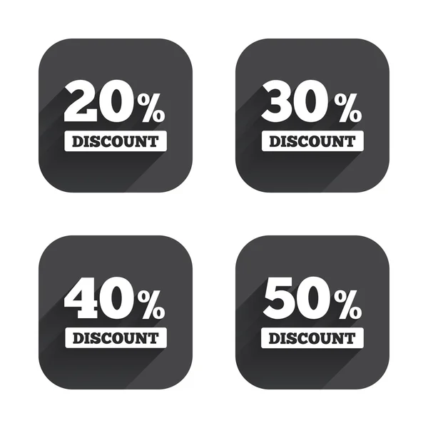 Sale discount icons. — Stock Vector