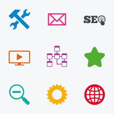 Internet, seo simgeler.