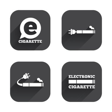 e-sigara işaretler. elektronik sigara simgeler.