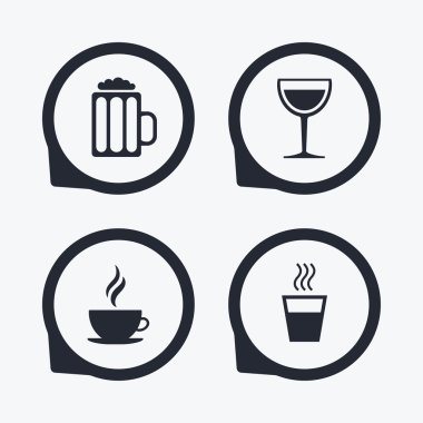 İşaretler içer. Kahve fincanı, cam