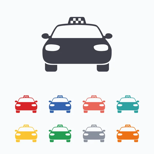 Taxi samochód znak ikony — Wektor stockowy