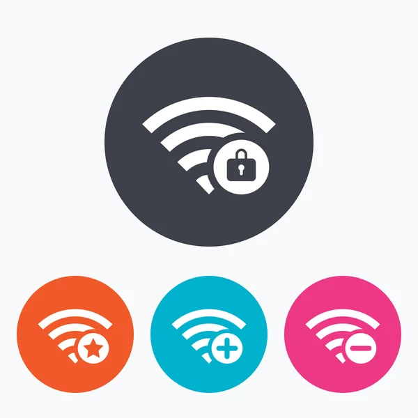 Wifi Wireless Network icons. — Stock Vector