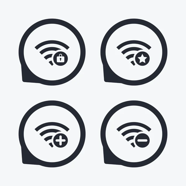 Ikony bezdrátové sítě WiFi. — Stockový vektor
