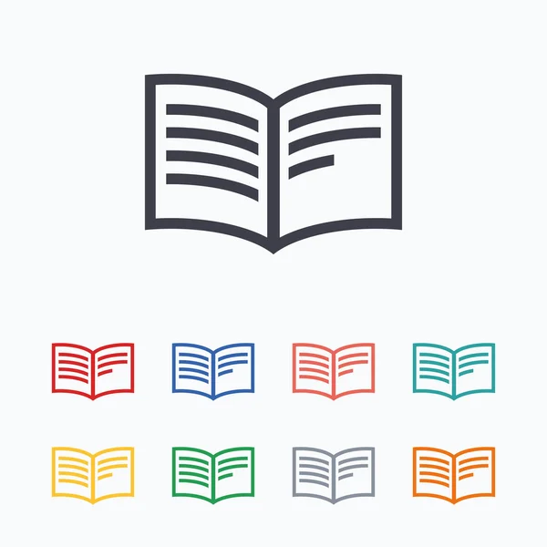 Iconos de signo de libro — Vector de stock