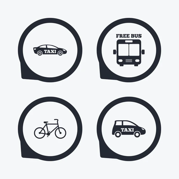 Iconos del transporte público . — Vector de stock
