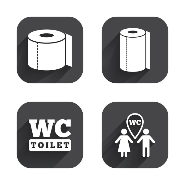 Toalettpapper ikoner. — Stock vektor