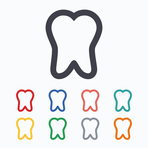 Tooth sign icons — Stock Vector