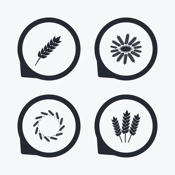 Iconos agrícolas. Símbolos sin gluten . — Vector de stock