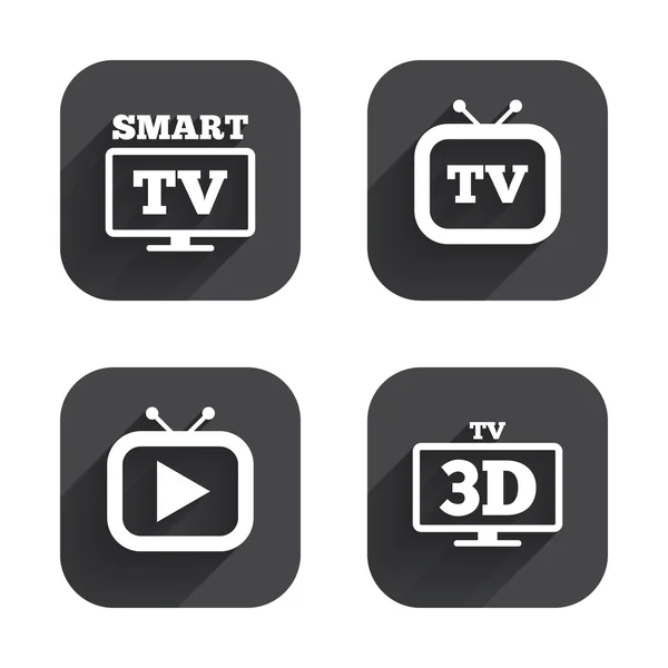 Icônes de mode Smart TV 3D — Image vectorielle