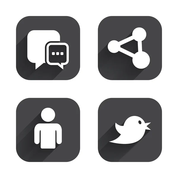 Iconos de redes sociales. — Vector de stock