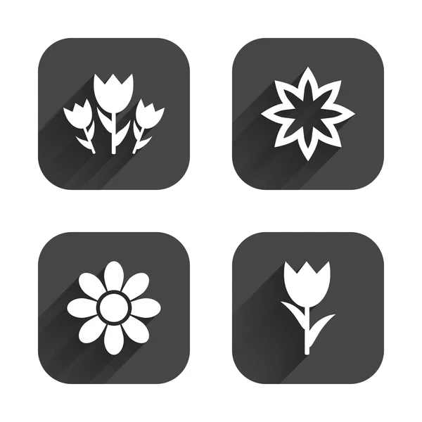 Bloemen pictogrammen. boeket rozen symbool. — Stockvector