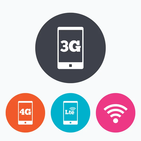 Mobiele telecommunicatie pictogrammen. — Stockvector