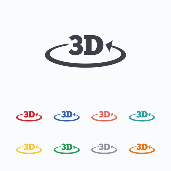 Iconos de signo 3D — Vector de stock