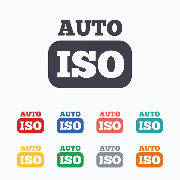ISO Auto foto camera tekenen — Stockvector