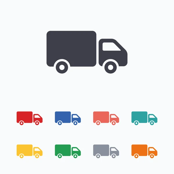Dostawy samochodów ciężarowych znak ikony — Wektor stockowy