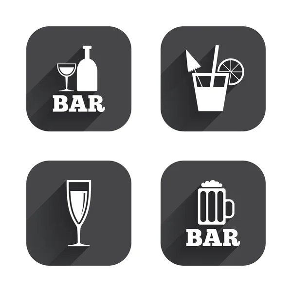 Icônes Bar ou Pub . — Image vectorielle