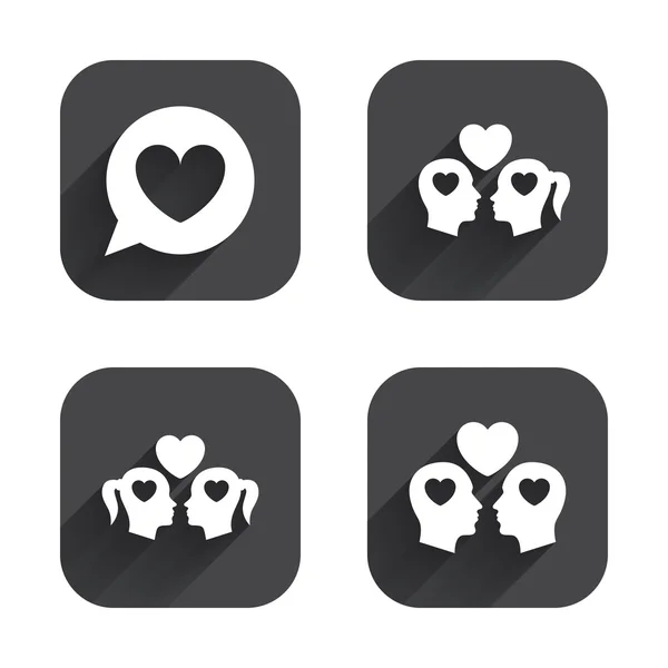 Coppia icone amore — Vettoriale Stock