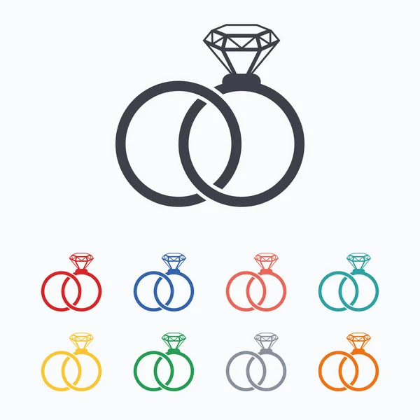 ป้ายแหวนแต่งงาน — ภาพเวกเตอร์สต็อก