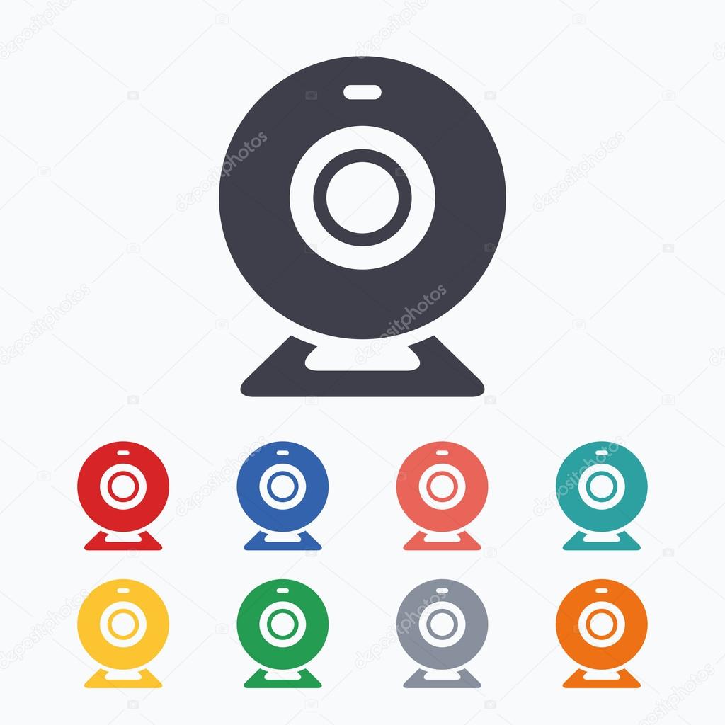 Webcam sign icons